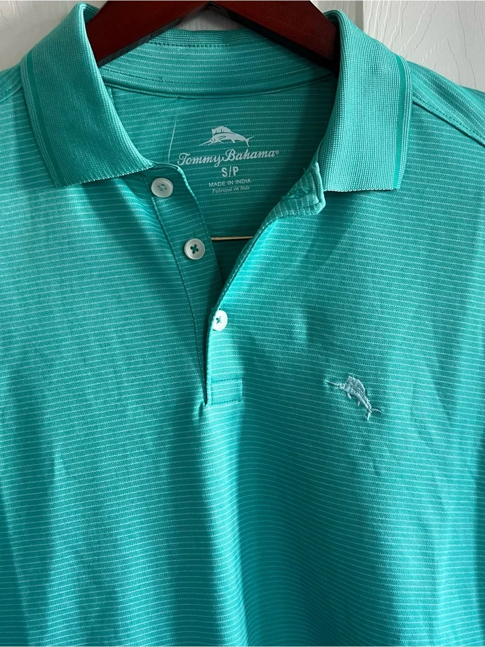 New Tommy Bahama Men's Blue Striped Polo Shirt sz small